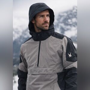 Spyder Gray and Black Men's Spring 2XL Jacket